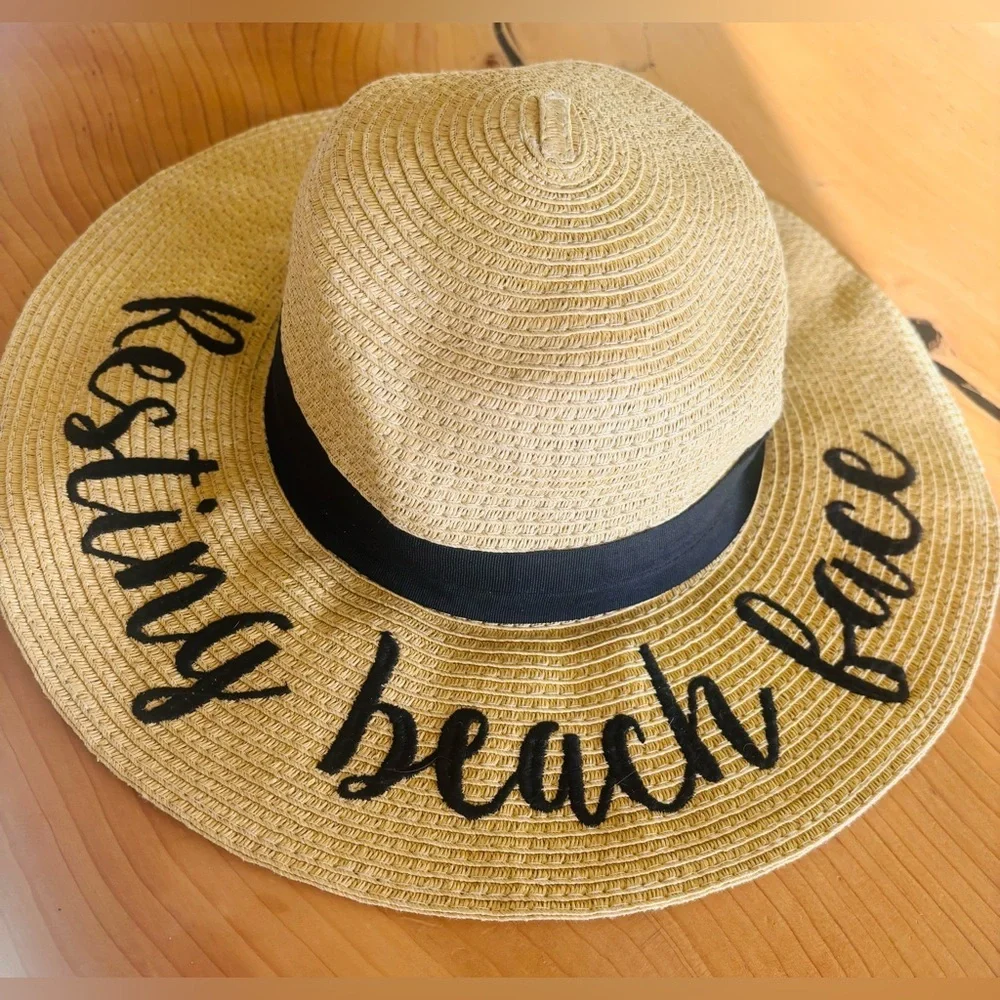 Resting Beach Face Straw Sun Hat